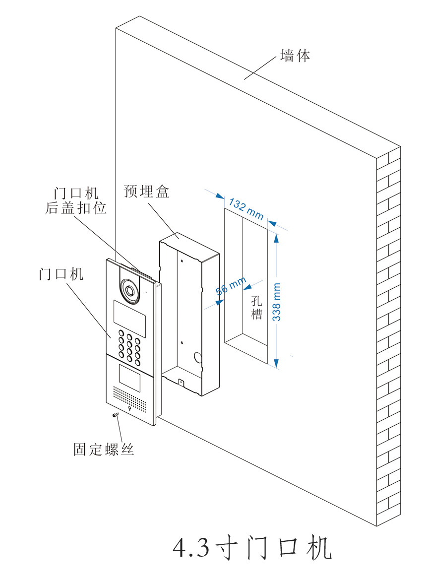 门禁预埋示意图图片