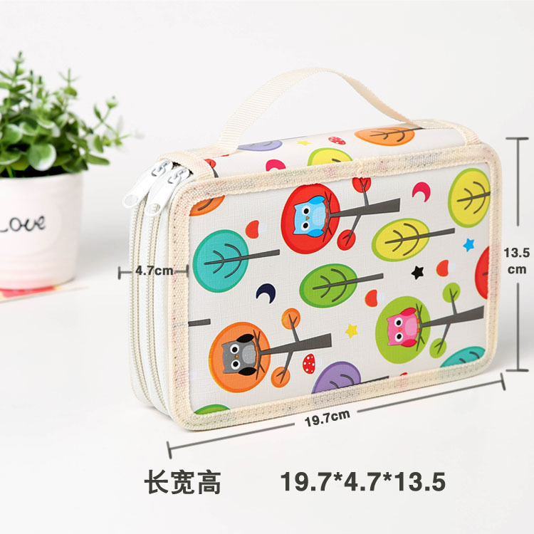 New Products in Stock Sketch Pencil Case Holes Large Capacity Color Lead Pencil Case Stationery Brush Art Manicure Buggy Bag 72 Holes