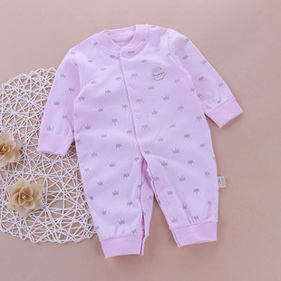 2018婴幼儿哈衣爬服儿童保暖内衣连体衣一件代发男女童装韩版春季