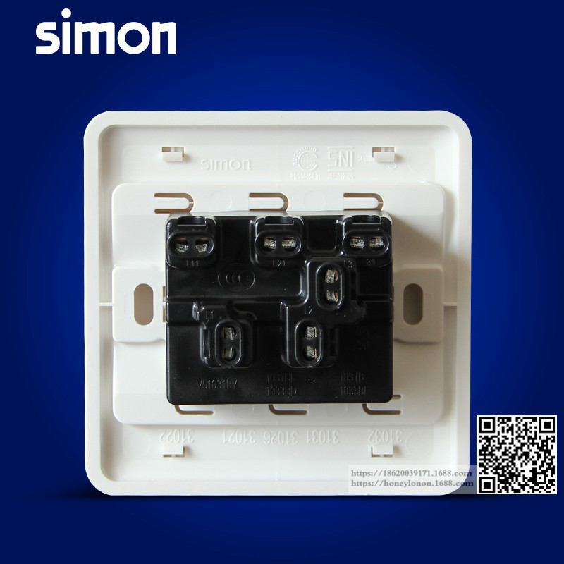 西蒙simon 39系列 三位单极开关带荧光指示31031bty