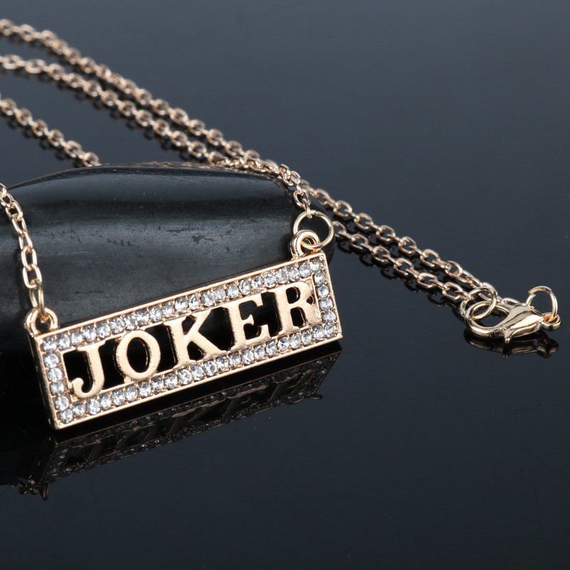 欧美大牌时尚joker字母镶钻项链个性创意毛衣链配饰品亚马逊热卖
