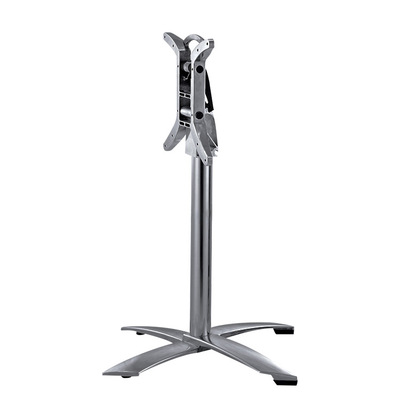 批发桌子腿支架折叠桌腿铝合金台脚 不锈钢拉丝可移动四爪桌架