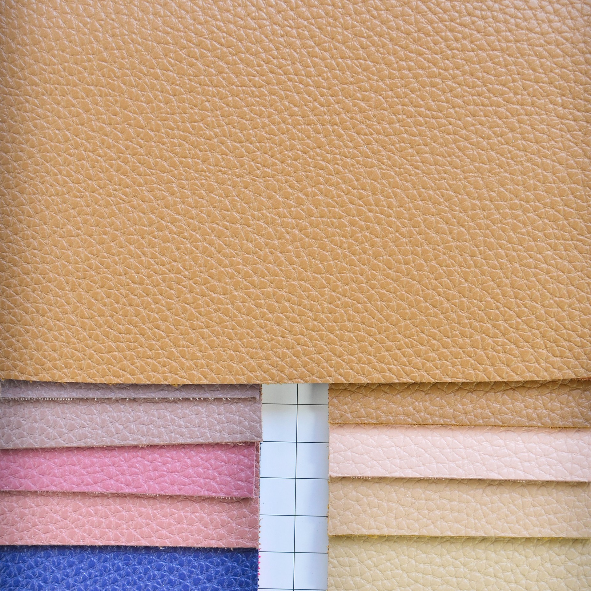 鼎茂皮革pvc压花皮革双面皮荔枝纹数箱包装饰合成人造革厂dm-1170