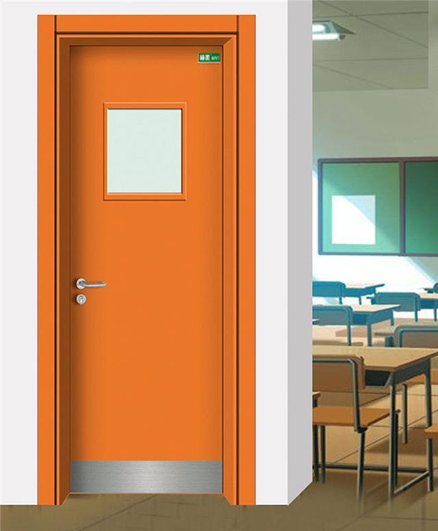 映美学校门生产厂家供应钢质教室门课室门标准带气窗学校工程门