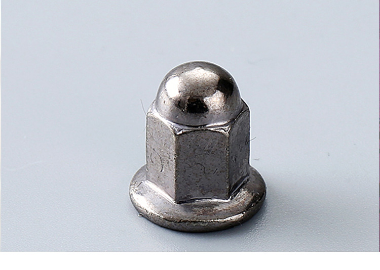 紧固件厂家直销 六角法兰面盖型螺母 碳钢镀镍镀铬标准螺母 现货