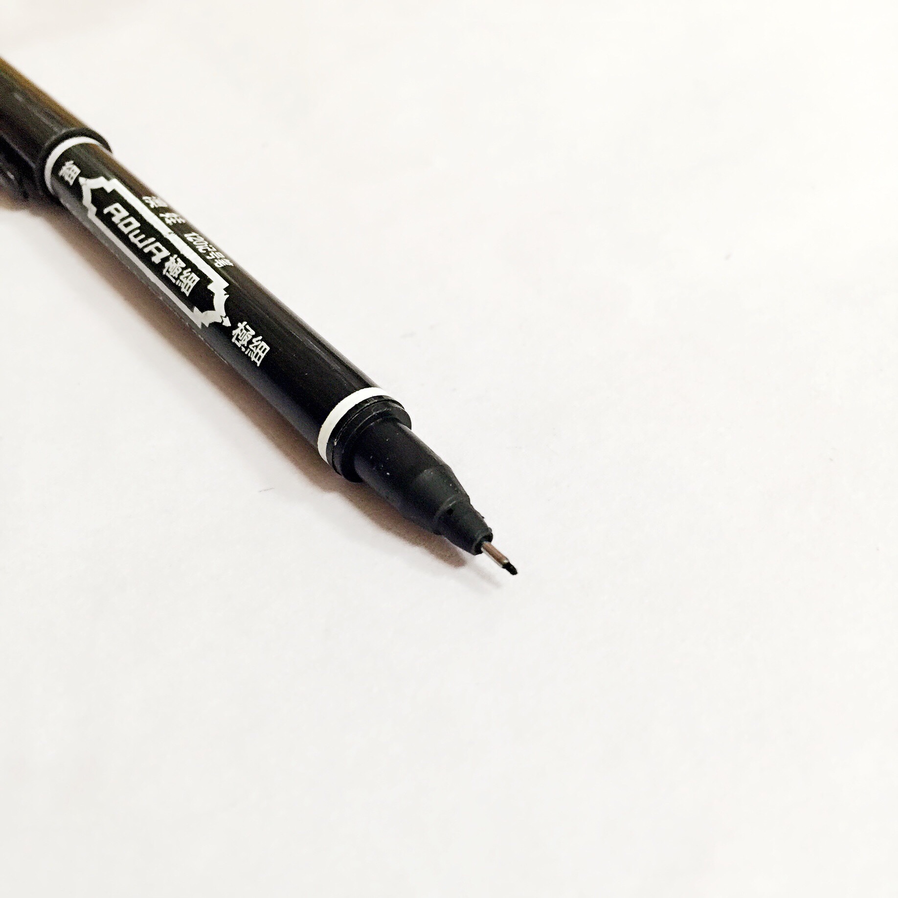 批发小双头水性/油性记号笔黑色马克cd光盘笔描线笔勾线笔极细