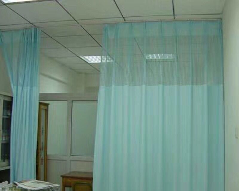 医用隔帘美容院通风围帘医院病床隔断帘阻燃窗帘布料成品特价