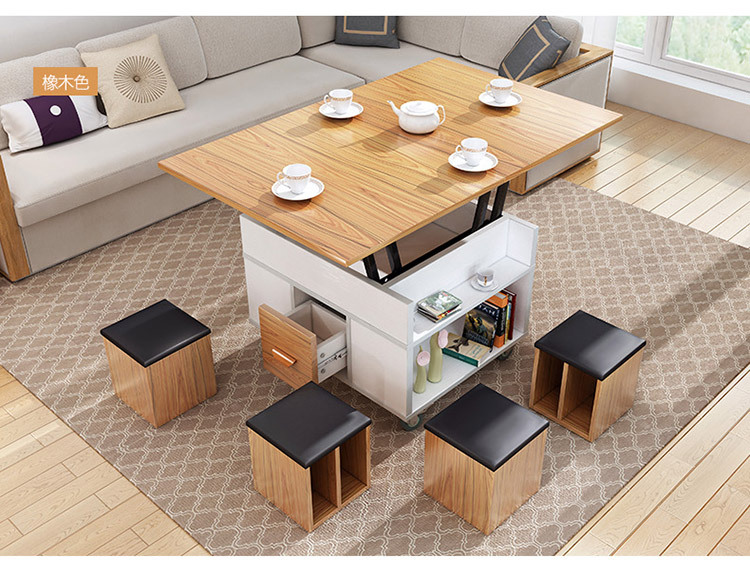 简约现代升降茶几餐桌两用可折叠组合客厅整装多功能创意小户型