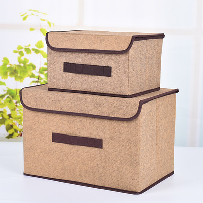 Home Fabric Foldable Storage Box Folding Storage Box Two-Piece Multi-Purpose Dustproof Storage Box Factory Wholesale