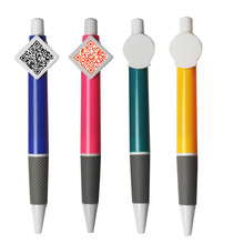 塑料圆珠笔印刷二维码广告笔定制LOGO 方块圆形狗头logo宣传油笔