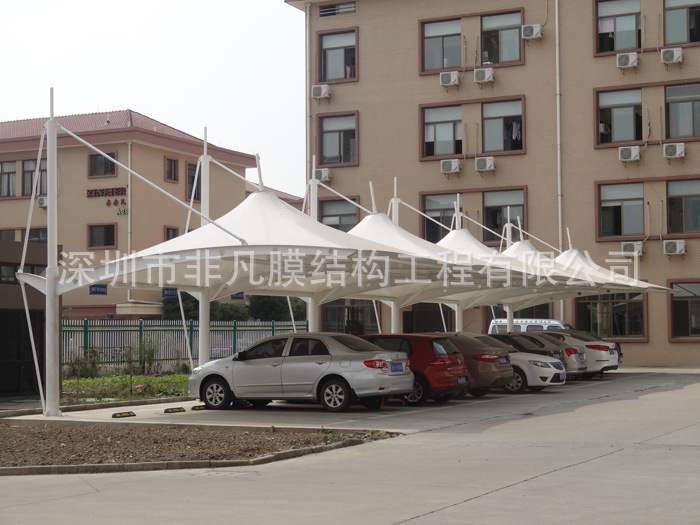 全国大量承接膜结构车棚工程 别墅区小区户外膜结构汽车停停车篷