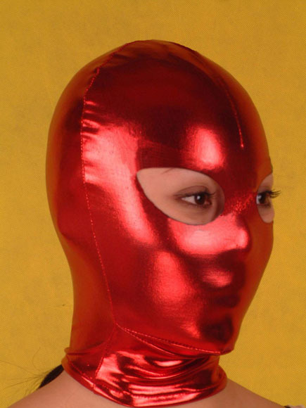 黑色红色 露眼涂胶头套 面罩 情趣面具 变装面具 乳胶头套情趣头