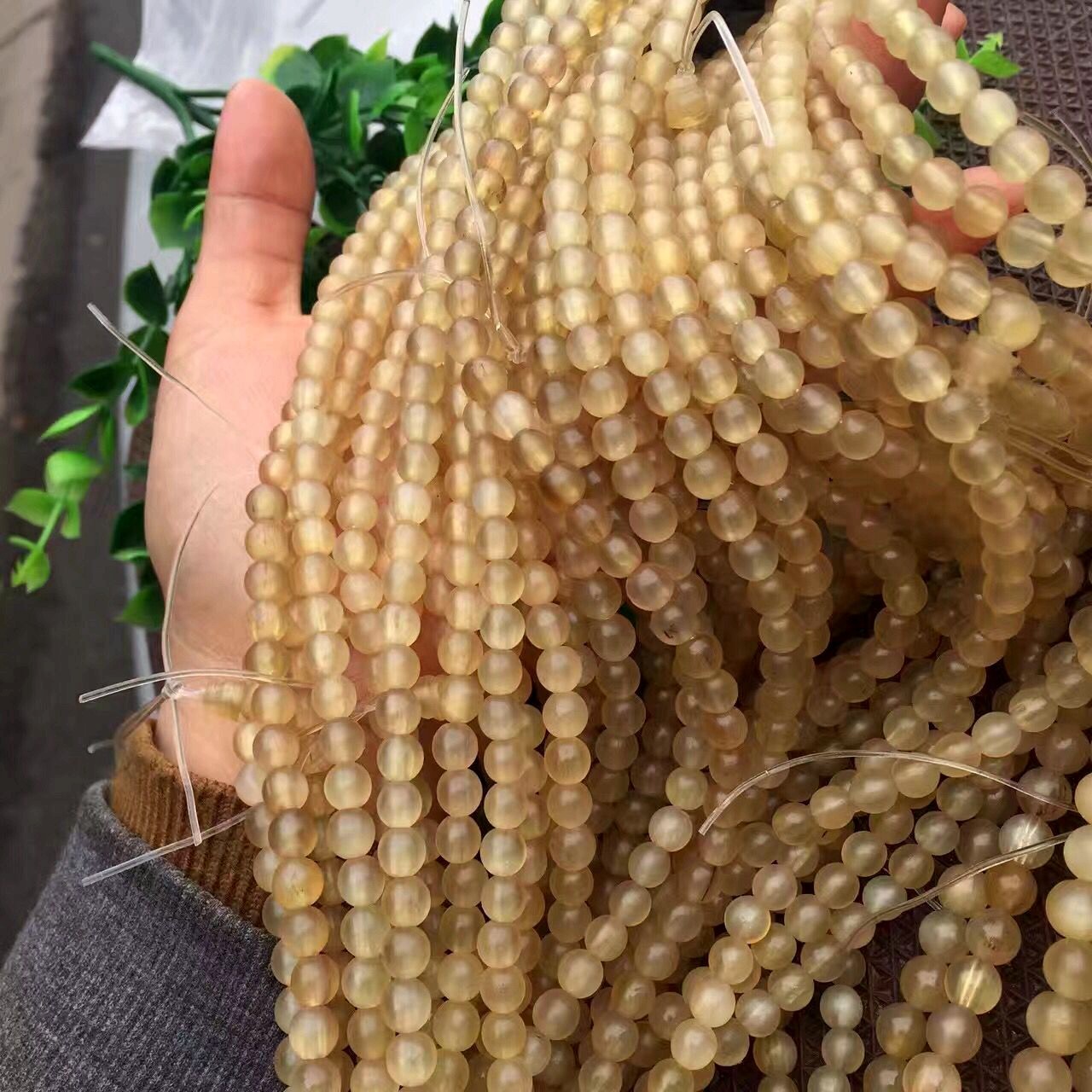 批发羊角圆珠手链108颗天然西藏山羊角佛珠手链多款式