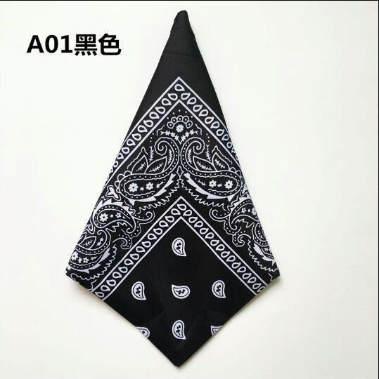 周冬雨同款红色发带腰果花纹头巾潮流男女多用嘻哈方巾领巾 厚棉%