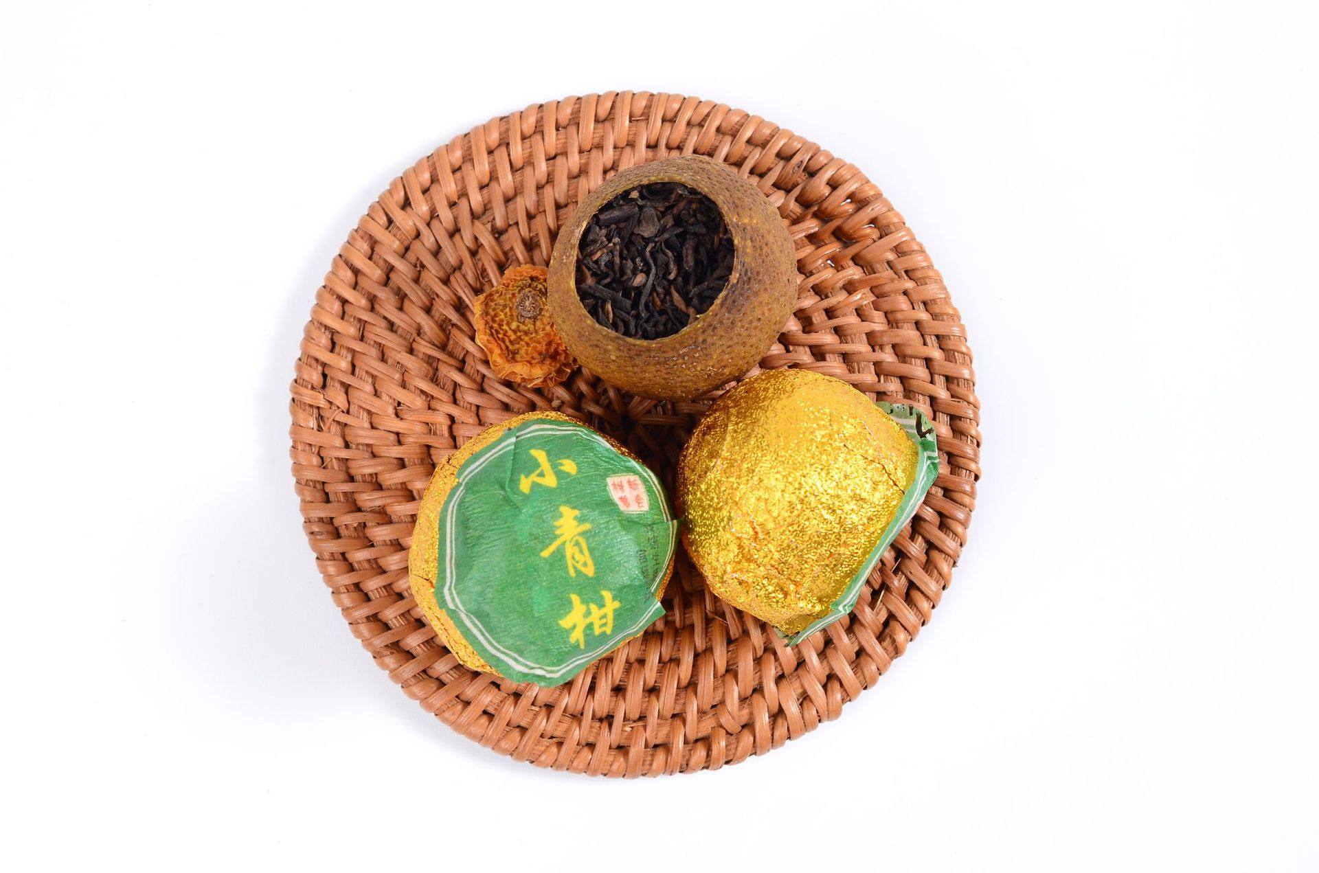 智鑫宫廷料新会小青柑普洱茶 高香青皮陈皮柑普茶 普洱熟茶批发