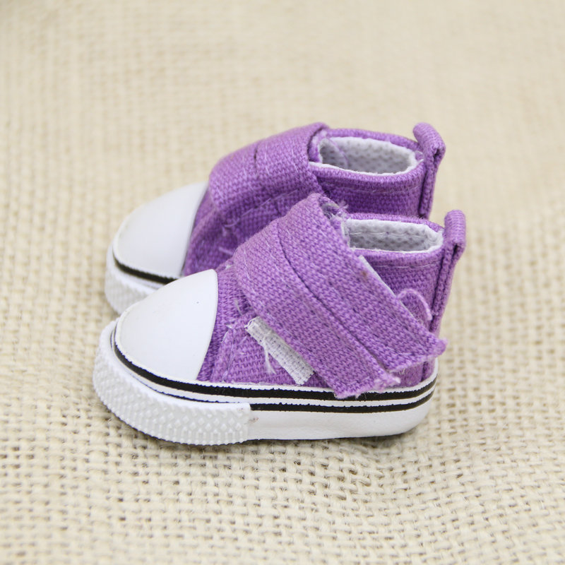 迷你帆布小鞋子沙龙娃娃布鞋 情侣 钥匙扣汽车挂件 6分娃娃鞋5cm