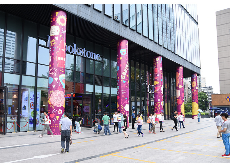杭州工厂 地铁机场车站 包柱广告画面 商场超市 pvc硬片 包柱定制
