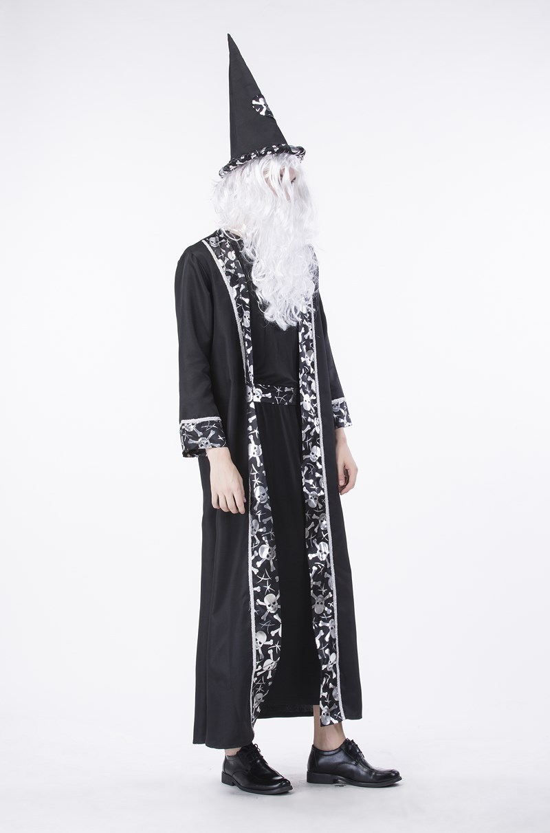 万圣节服装男女情侣巫师扮演服老巫师角色装动漫巫师服舞台装