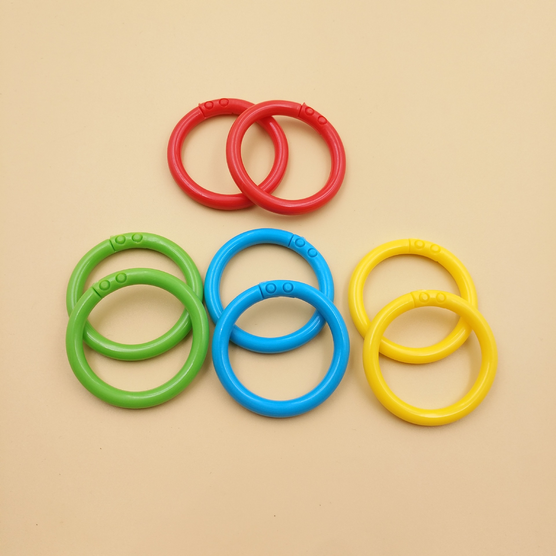 塑料书环 彩色开口圈 环保卡圈 玩具配件 大量现货
