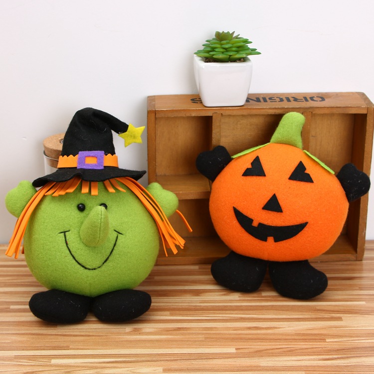 Halloween Decoration Pendant Ghost Festival Cartoon Witch Pumpkin Small Hanging Piece Bar Mall Children's Gift Toys Wholesale