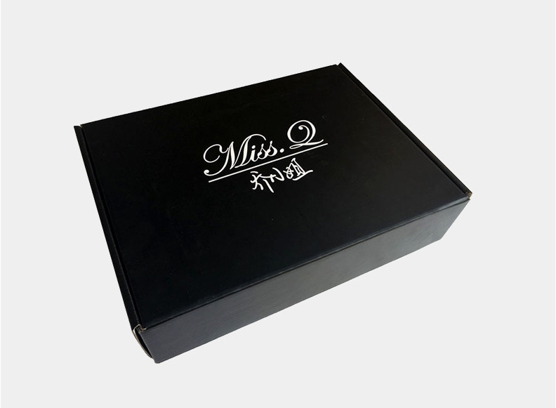 黑色服装包装盒三层特硬瓦楞飞机盒微商发货包装盒免费送货