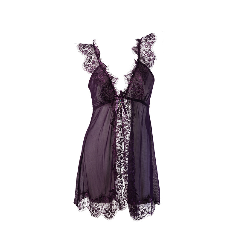 charmingnight现货新款情趣内衣蕾丝吊带裙无缝情趣睡衣8384