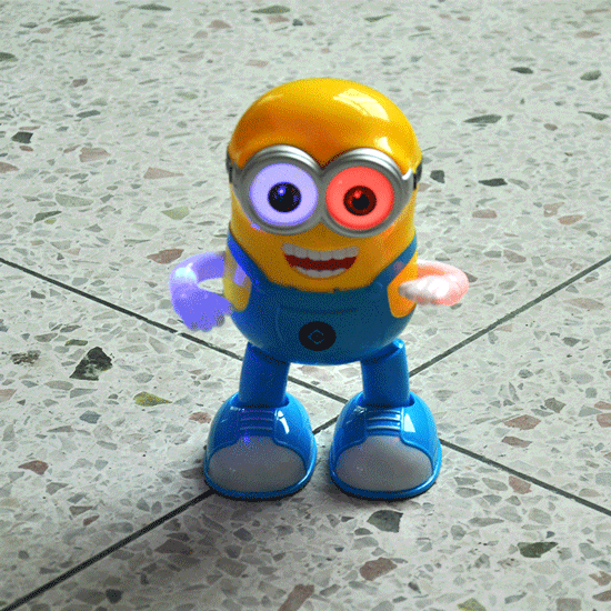 儿童益智玩具 卡通小黄小猴子叮叮猫跳舞音乐灯光小鼓手 电动玩具