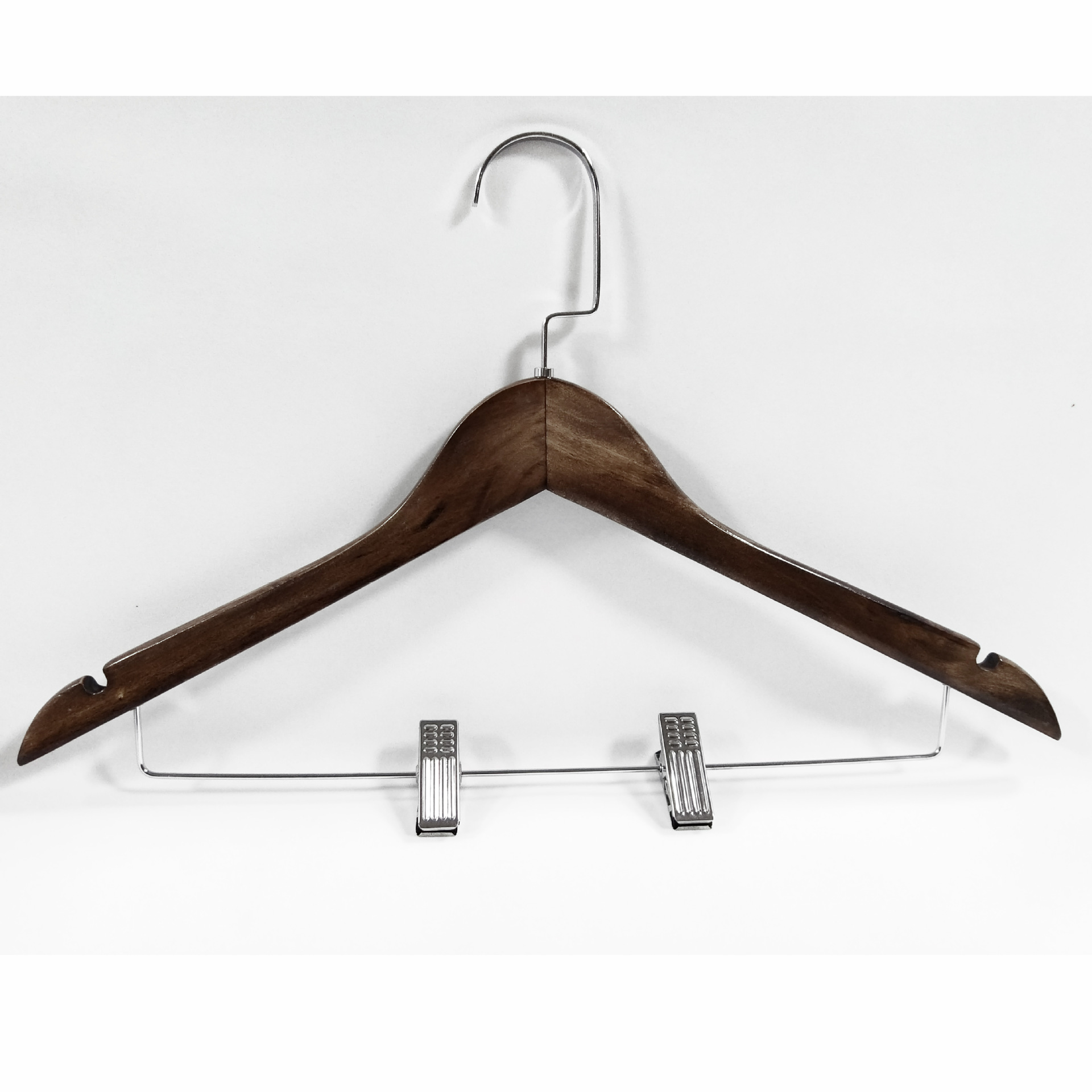 迪优 酒店木衣架复古木衣架深色衣架酒店客房衣架实木衣架服装店