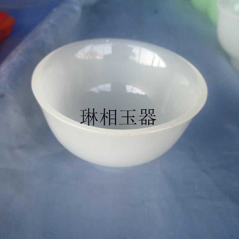 仿玉玻璃碗 玉杯白玉青玉摆件 玉碗茶碗酒杯茶杯仿玉茶具批发
