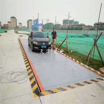 集装箱半挂运输车称重地磅  吉林120吨100t电子地磅 出口式地磅秤