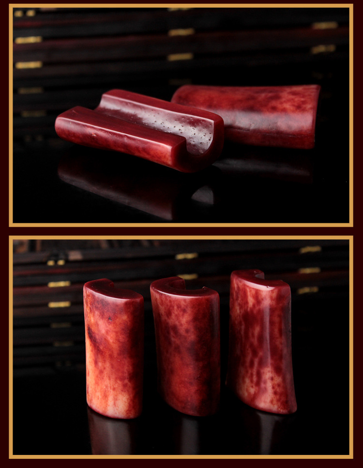 庚午文玩堂天然骆驼骨满血骆驼骨素骨把玩件骨头原料沁血手把件