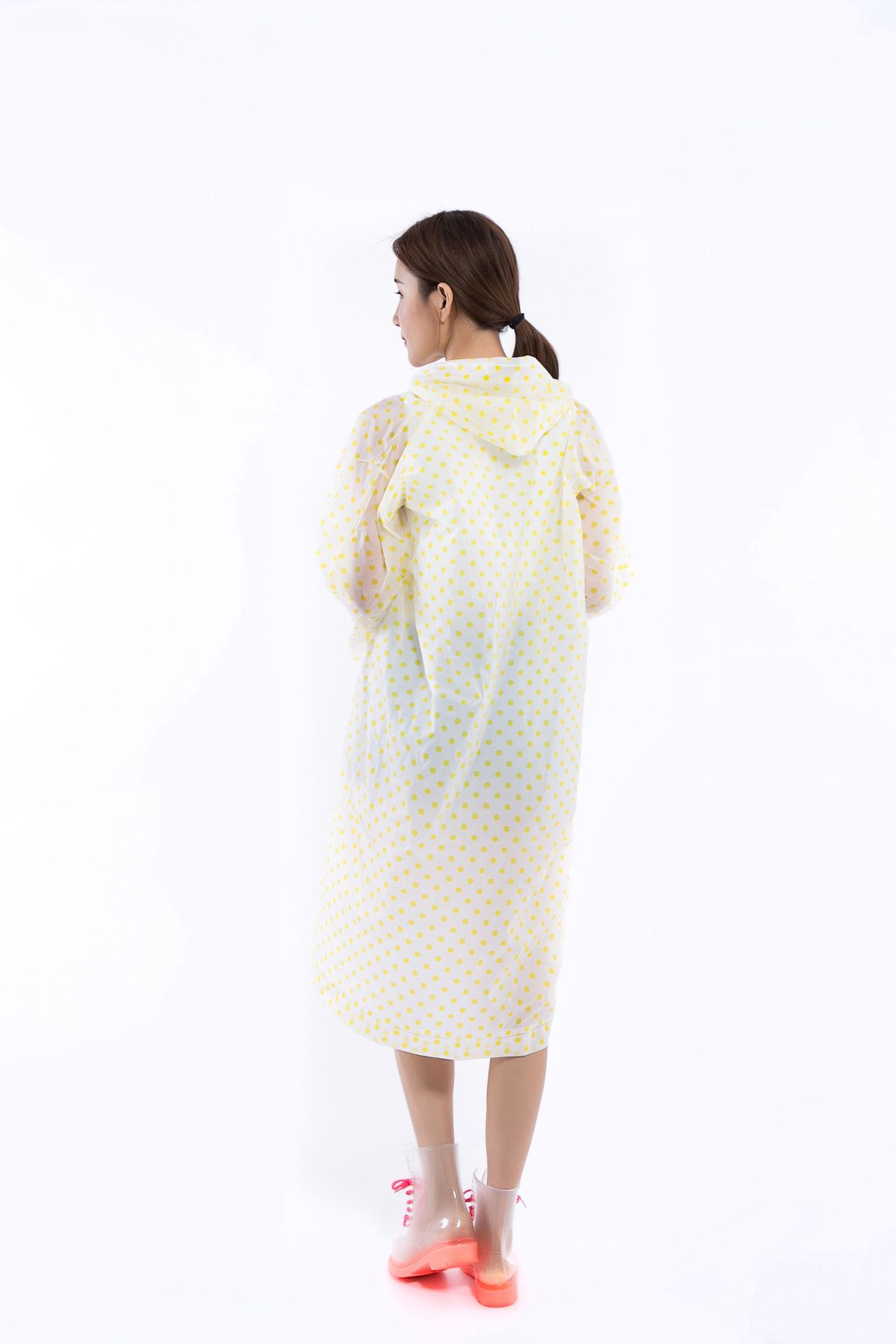 旅行波点雨衣女成人外套韩国时尚男户外徒步雨披单人长款防雨便携