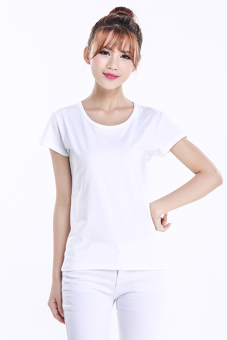 热转印专用莫代尔空白高档t恤 批发白色t恤文化衫定制diy印图照片