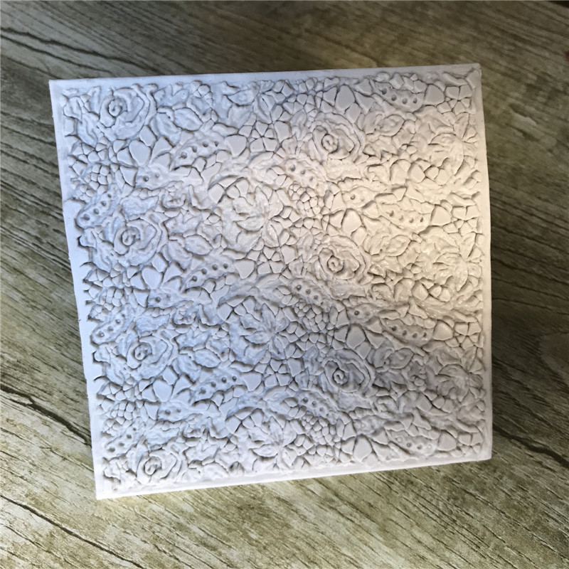 diy翻糖硅胶模具 玫瑰花纹理印花垫模具巧克力蛋糕模具