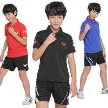 2017儿童羽毛球服上衣男童女童乒乓球服短袖少儿长袖运动T恤