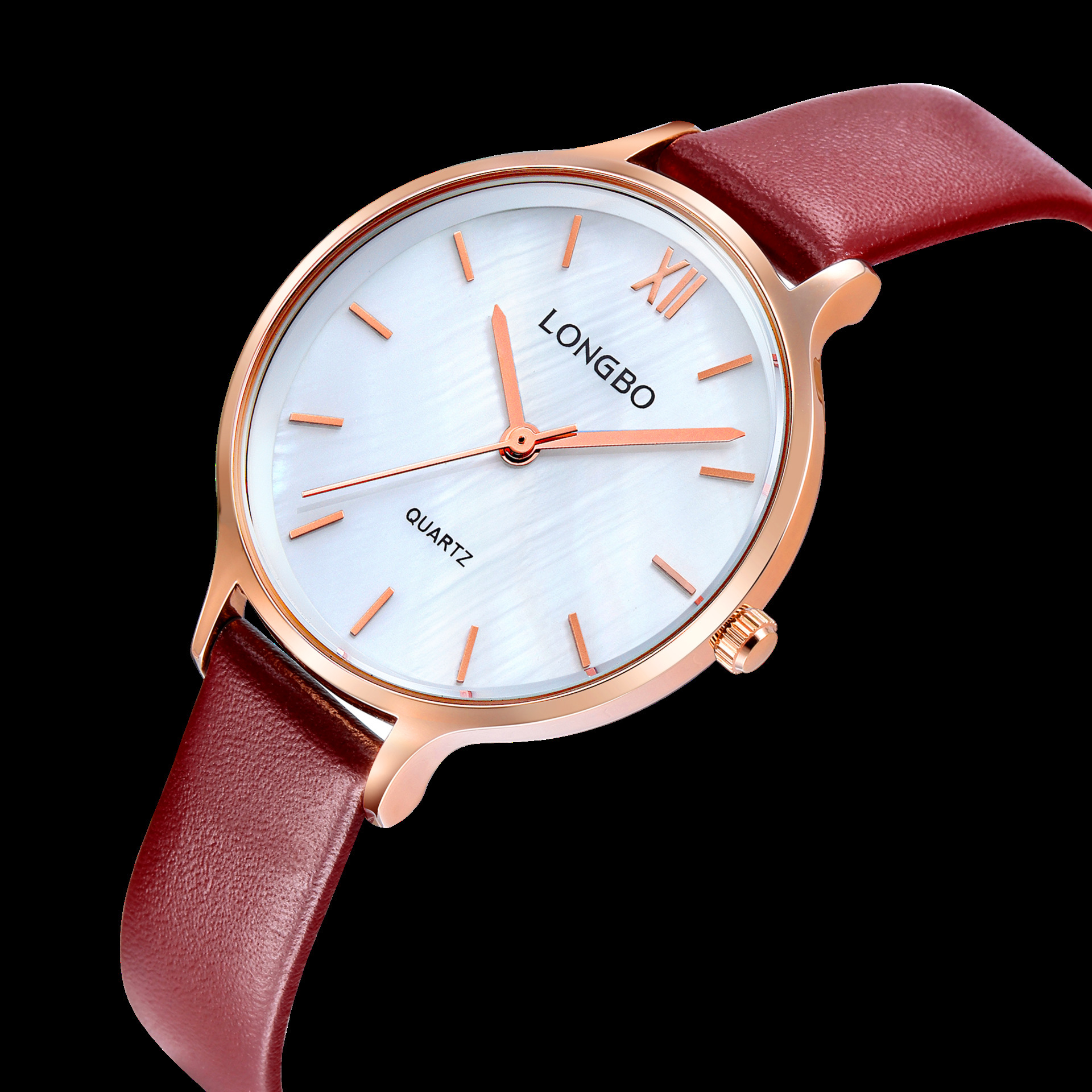 longbo/龙波 时尚女款手表石英防水皮带腕表服饰配饰表 5038
