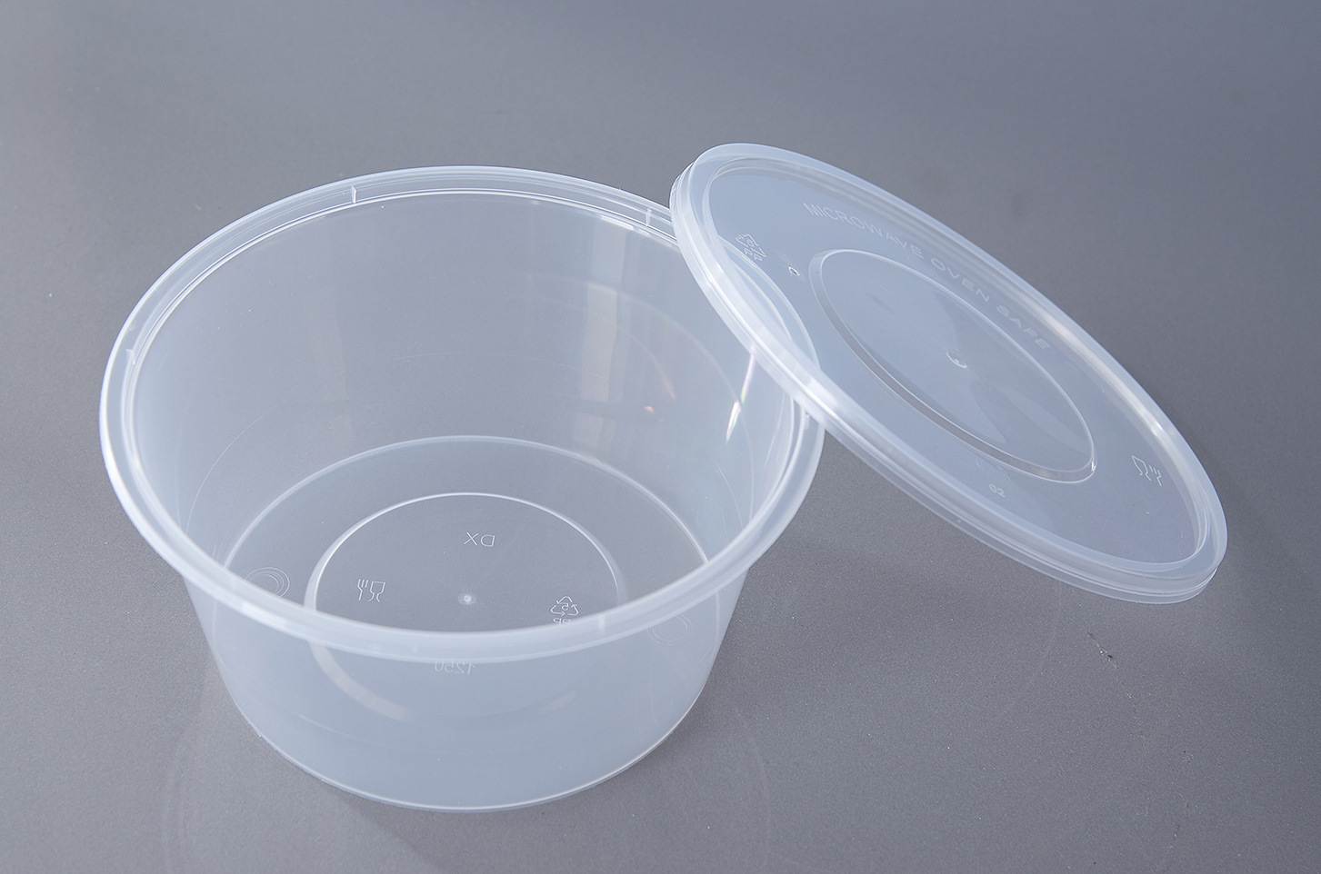 一次性打包碗带盖 加厚圆形外卖快餐盒 定做彩色便当餐具