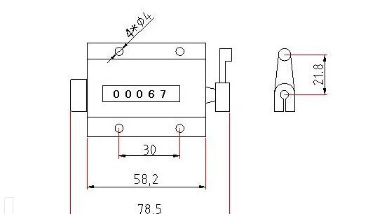 厂家直销d67-f计数器 5位数计数器 机械冲床计数