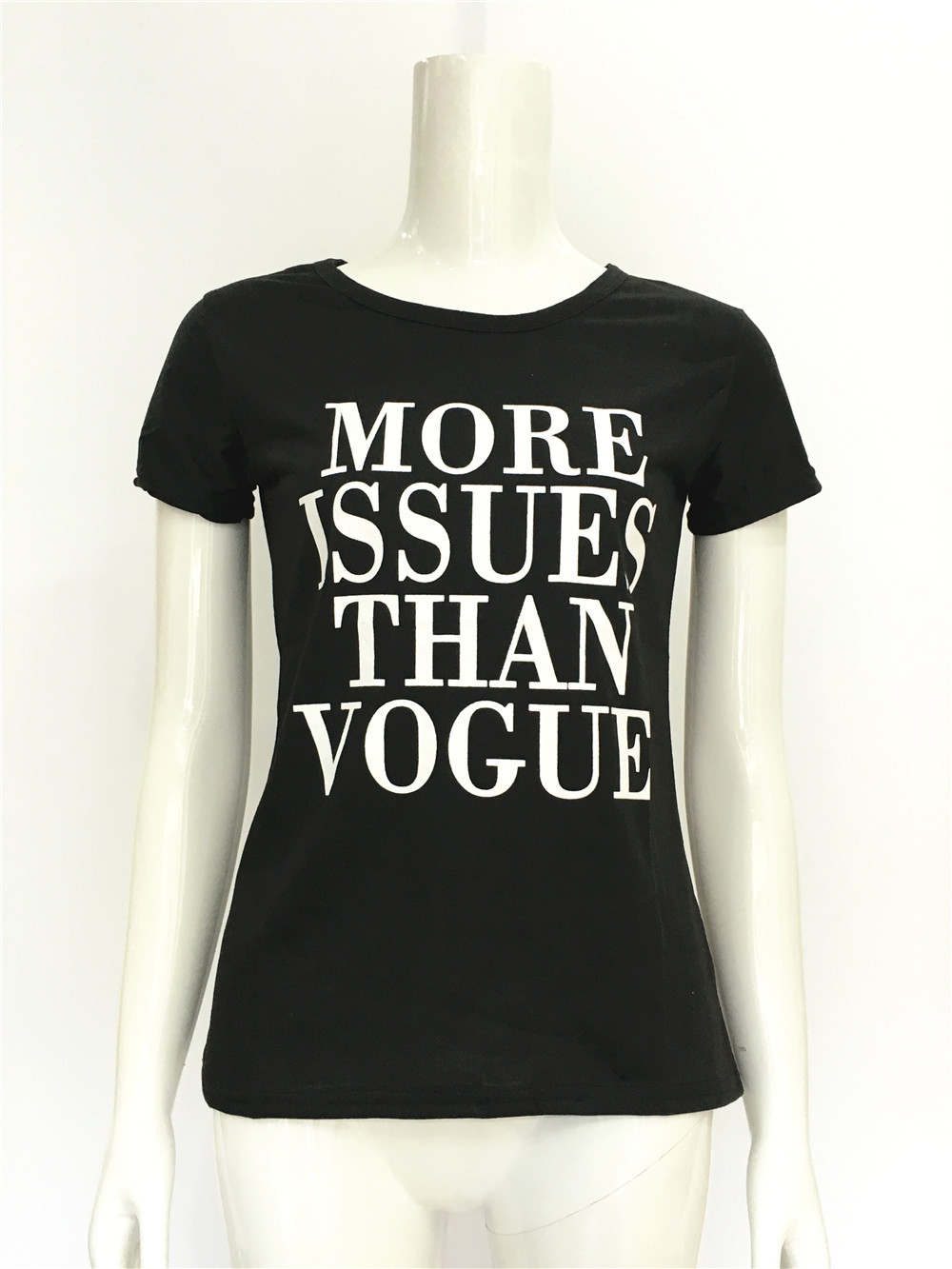 2017夏季欧美个性潮牌 more issues than vogue 女装短袖t恤