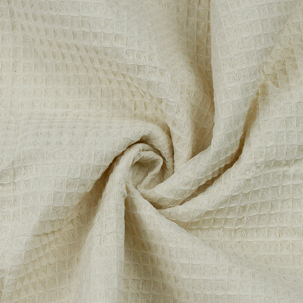 超纤华夫格清洁方巾面料耐用纯棉华夫格 凹凸格十字罗纹面料