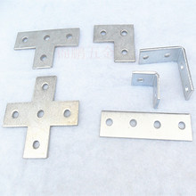 2孔直角l型c型钢连接件直角c型钢配件钢结构配件镀锌c