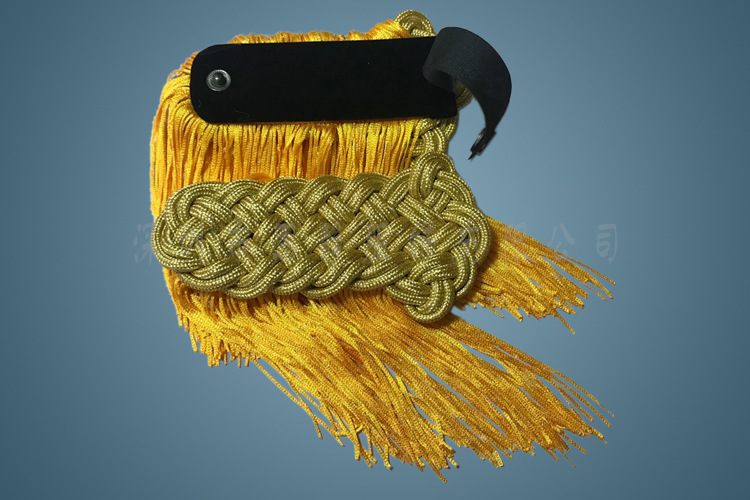 金银色演出流苏肩章手工尼龙绳编织肩牌乐队服装配饰舞台服装配章