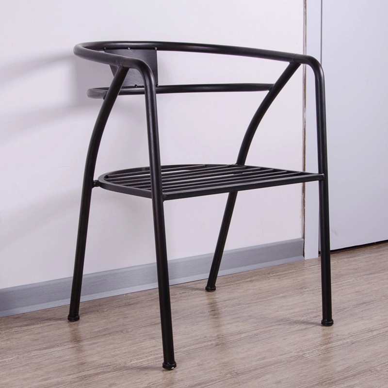 美式乡村工业复古铁艺皮垫餐椅咖啡厅休闲吧软包扶手靠背椅子批发