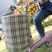 销无网圆形布框挂篮车筐折叠篮子自行车配件骑行用品