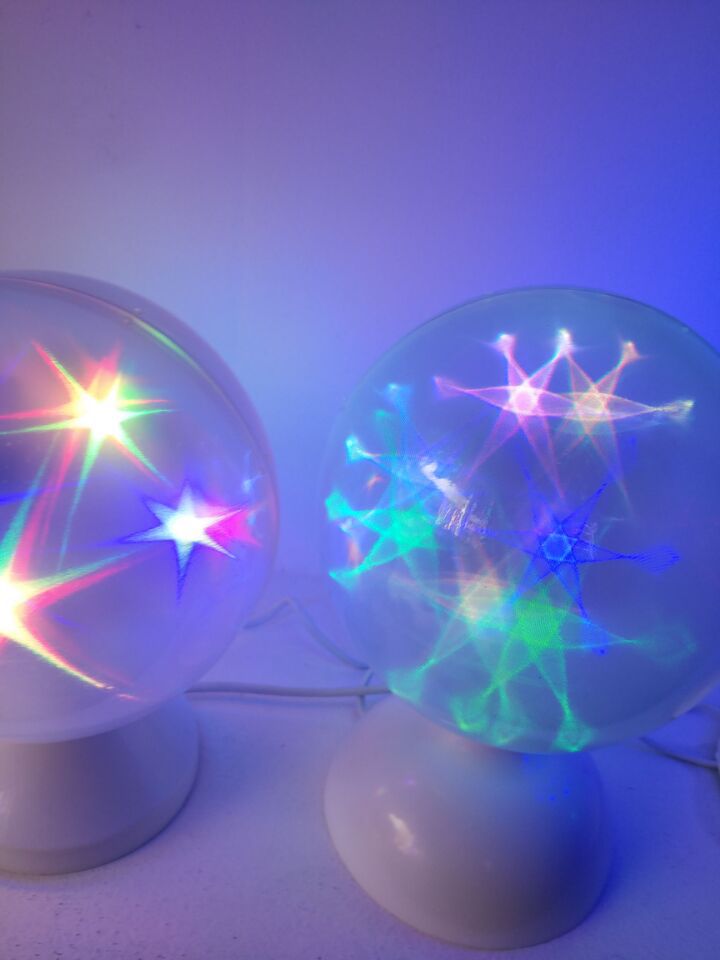 新款led旋转球泡灯舞台酒吧ktv闪光镭射激光灯自动变换图案