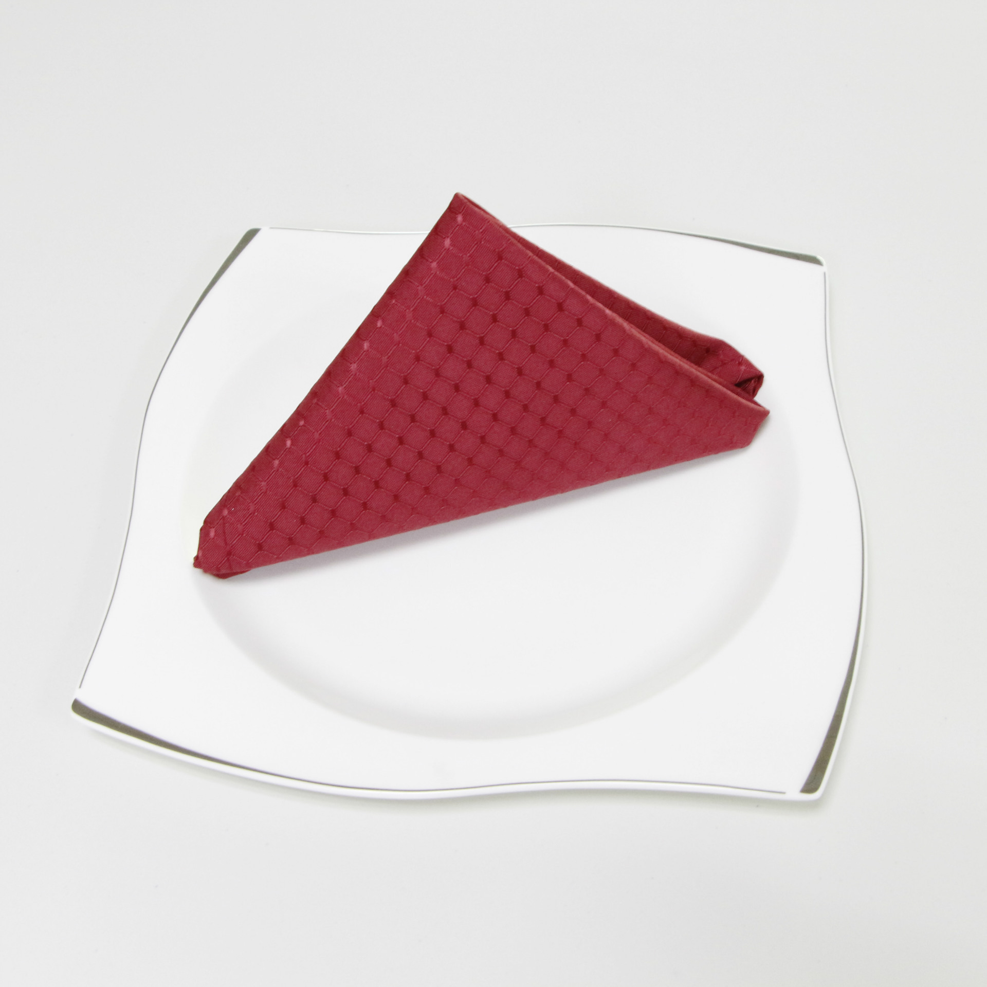 星级酒店西餐厅纯色涤纶全涤口布西餐巾毛定做批发餐巾华夫格