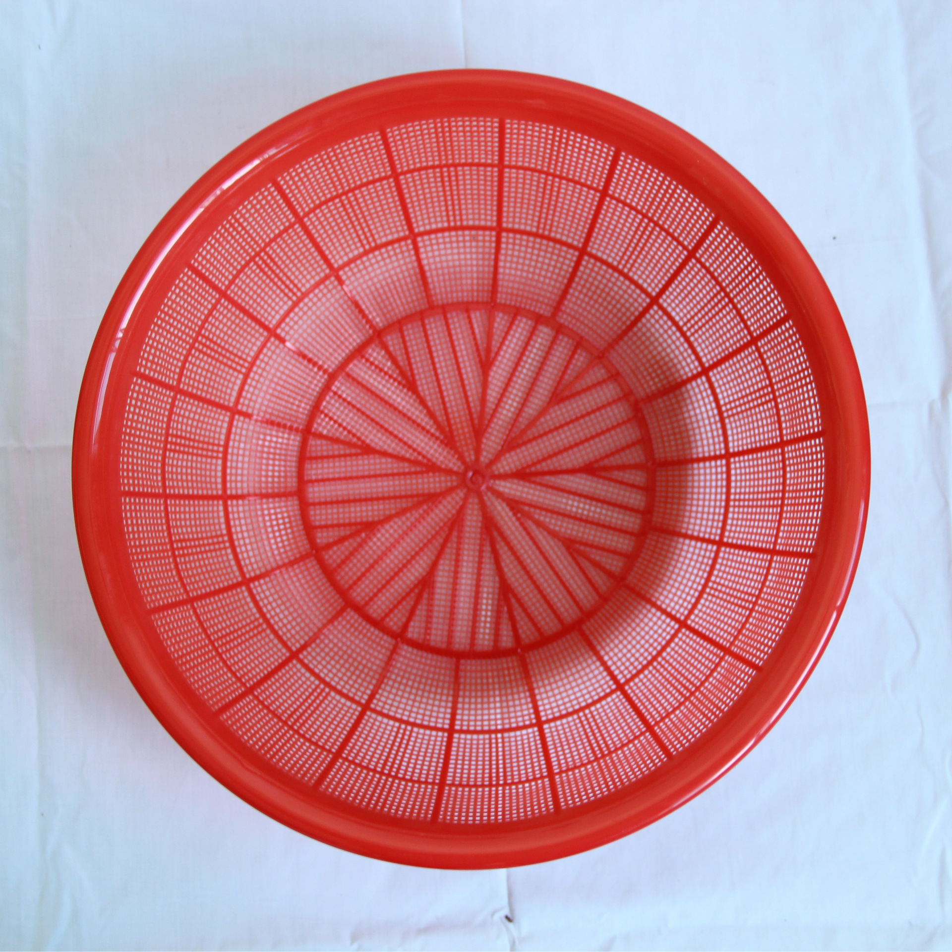 厂家直销33圆形塑料米箩摔不破洗米筛洗菜沥水篮细孔米篓两元店批