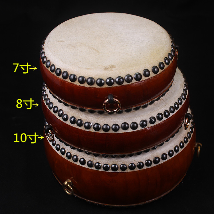 7寸8寸10寸牛皮法鼓法器小手鼓铃子鼓法物腰鼓乐器佛教乐器法