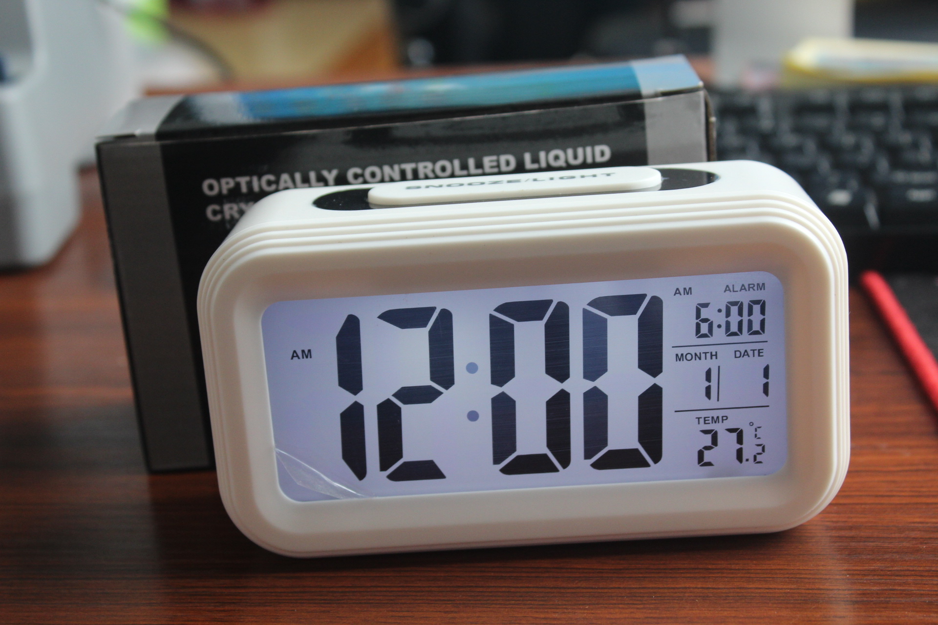 升级版多功能聪明钟 大屏显示智能感光数显闹钟 温度版夜光万年历