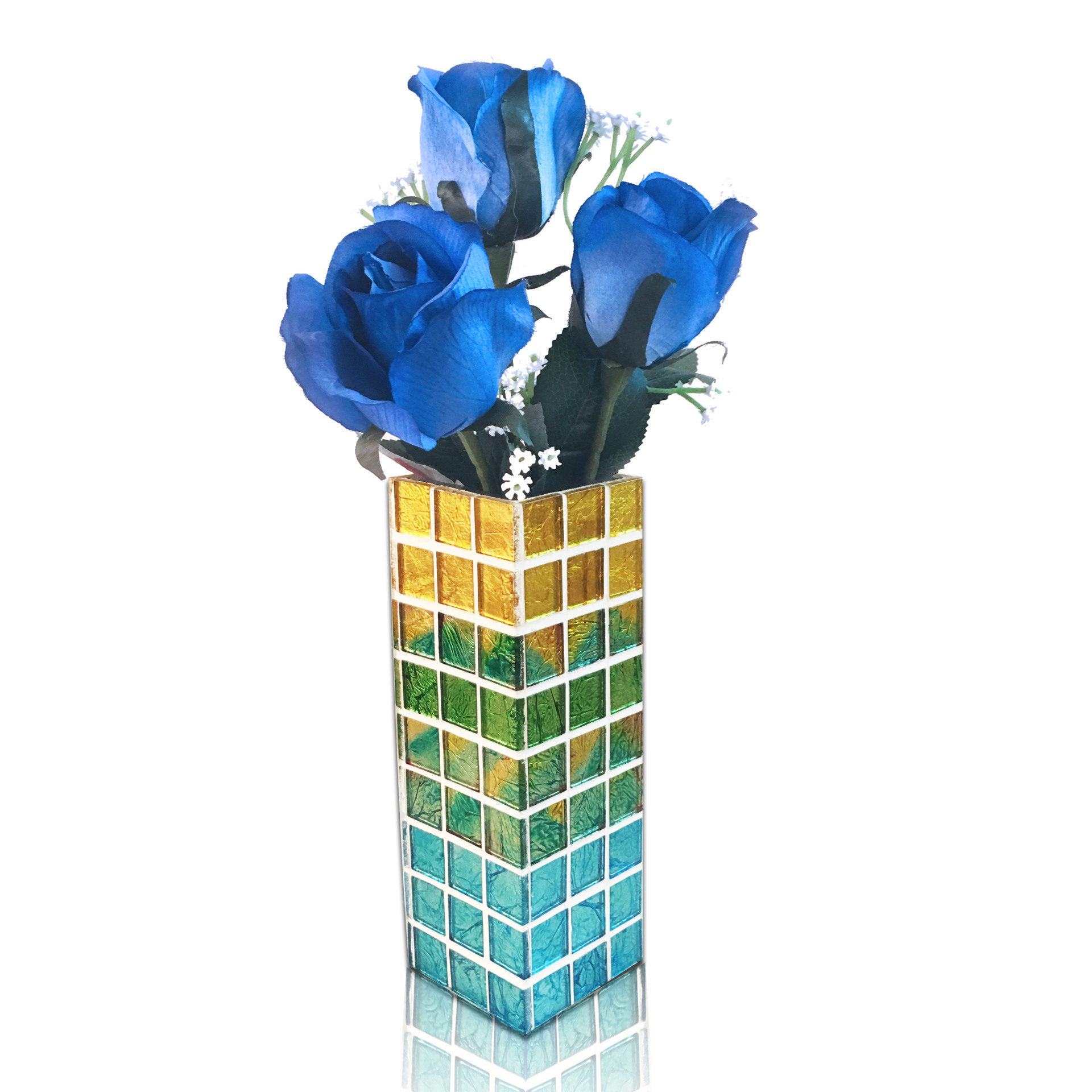 欧陆式马赛克花瓶 手工diy材料包套装 江门玻璃马赛克花瓶